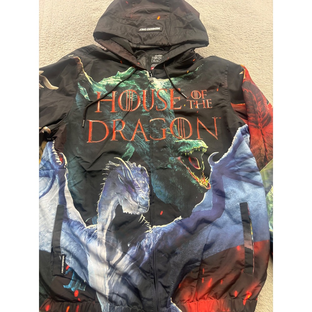 House of the Dragon Members Only  Windbreaker Jacket Mens Large NWT GOT